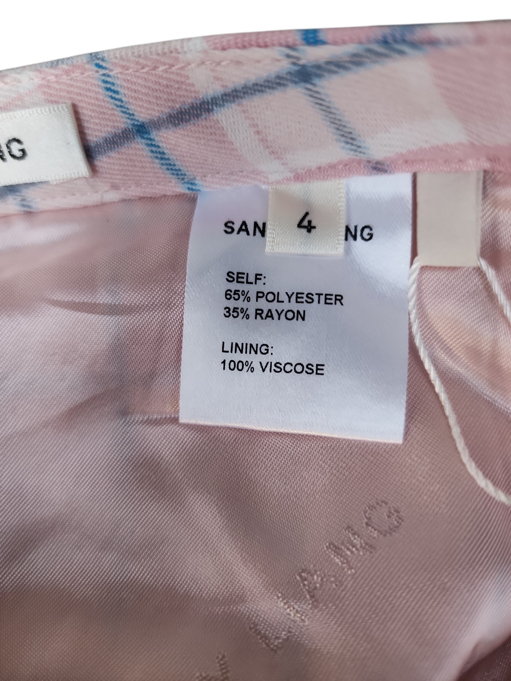 Sandy Liang Franc Skort Pleated Pink Multi Plaid Size 4 - Picture 4 of 14